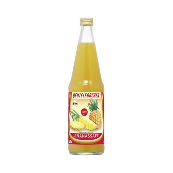 Beutelsbacher - Ananassaft 6 Stück zu 700 ml (inkl. Pfand für Flaschen und Kiste)