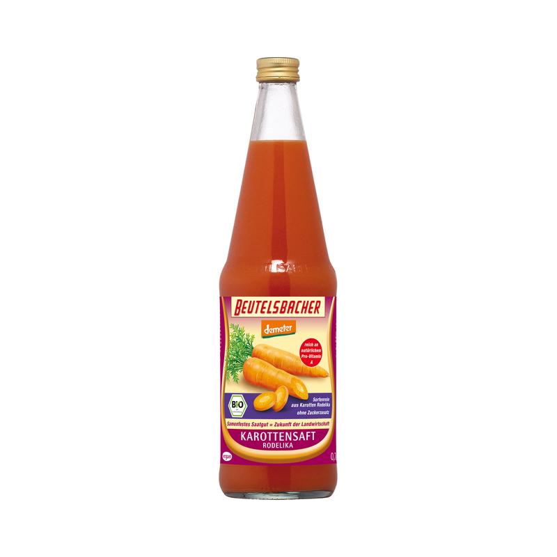 Beutelsbacher - Karottensaft Rodelika 6 Stück zu 700 ml (inkl. Pfand für Flaschen und Kiste)