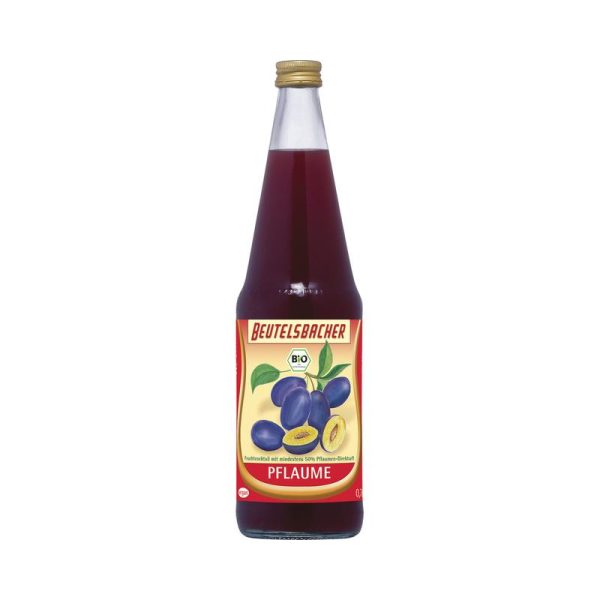 Beutelsbacher - Pflaumen Saft 6 Stück zu 700 ml (inkl. Pfand für Flaschen und Kiste)
