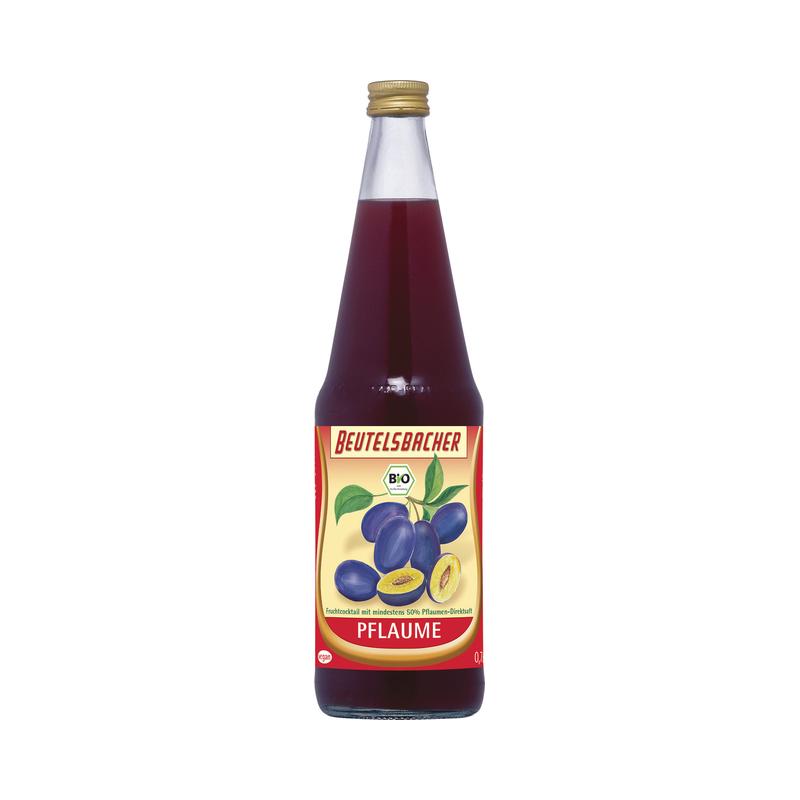 Beutelsbacher - Pflaumen Saft 6 Stück zu 700 ml (inkl. Pfand für Flaschen und Kiste)