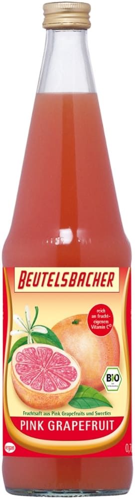 Beutelsbacher - Pink Grapefruit Saft 6 Stück zu 700 ml (inkl. Pfand für Flaschen und Kiste)