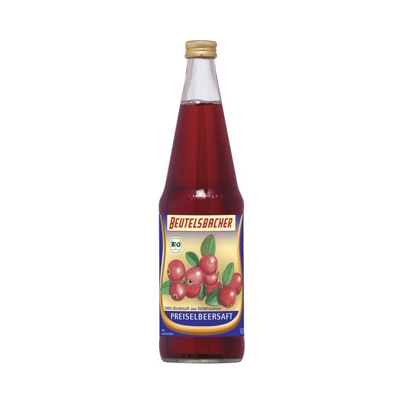 Beutelsbacher - Preiselbeersaft 6 Stück zu 700 ml (inkl. Pfand für Flaschen und Kiste)