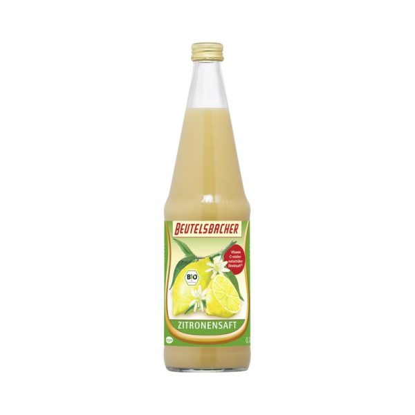 Beutelsbacher - Zitronensaft 6 Stück zu 700 ml (inkl. Pfand für Flaschen und Kiste)