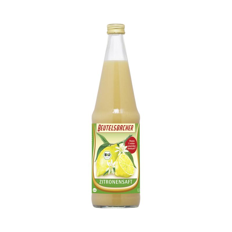 Beutelsbacher - Zitronensaft 6 Stück zu 700 ml (inkl. Pfand für Flaschen und Kiste)