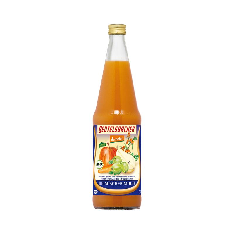 Beutelsbacher - Heimischer Multi Saft 6 Stück zu 700 ml (inkl. Pfand für Flaschen und Kiste)