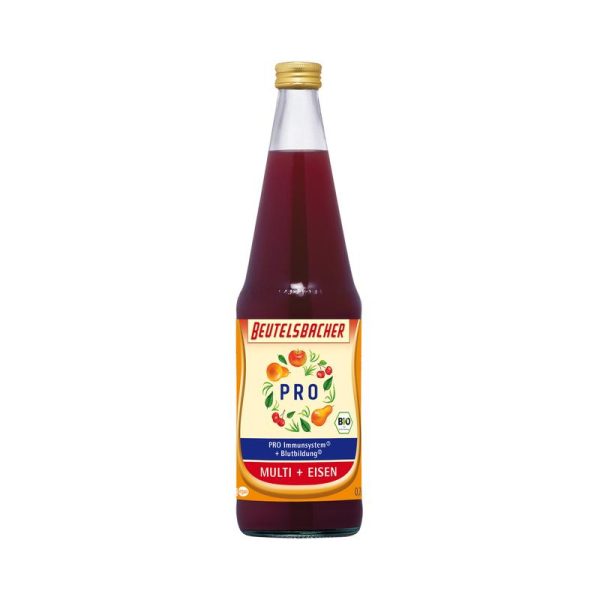Beutelsbacher - Multi & Eisen Saft 6 Stück zu 700 ml (inkl. Pfand für Flaschen und Kiste)
