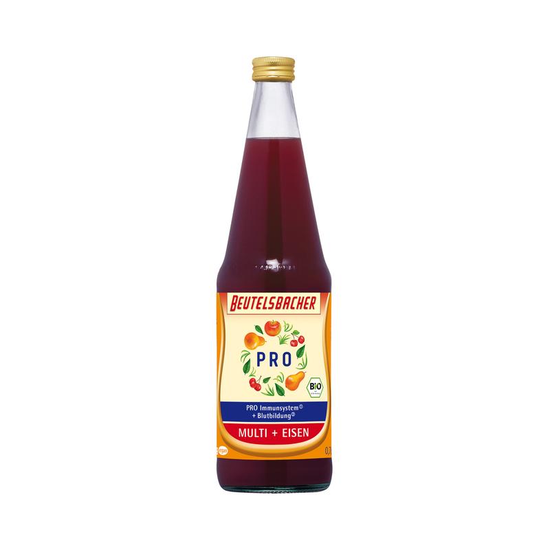 Beutelsbacher - Multi & Eisen Saft 6 Stück zu 700 ml (inkl. Pfand für Flaschen und Kiste)