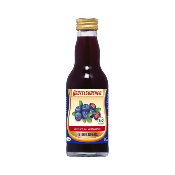 Beutelsbacher - Heidelbeersaft 12 Stück zu 200 ml (inkl. Pfand für Flaschen und Kiste)