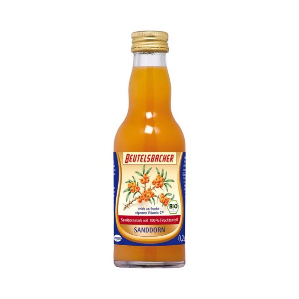 Beutelsbacher - Sanddorn Saft 12 Stück zu 200 ml (inkl. Pfand für Flaschen und Kiste)