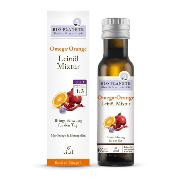 Omega Orange Leinöl Mixtur Bio Planete