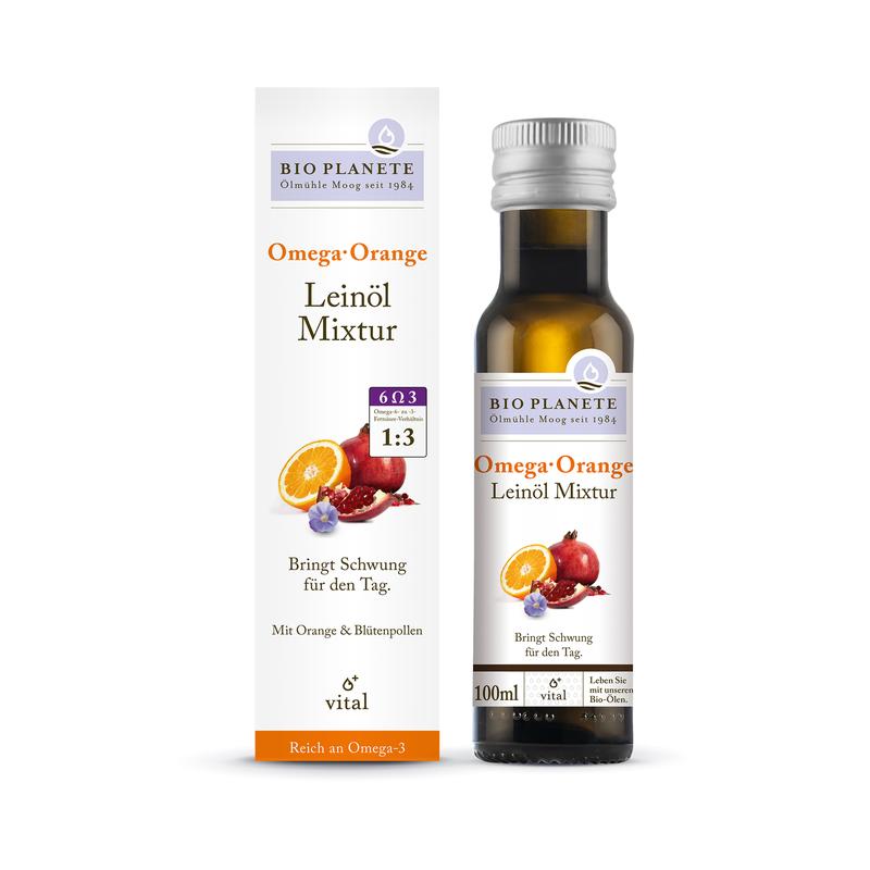 Omega Orange Leinöl Mixtur Bio Planete