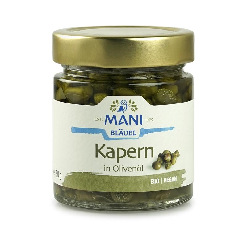 Kapern in Olivenöl Mani