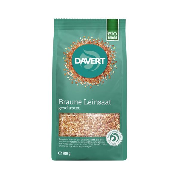 Braune Leinsaat geschrotet Davert