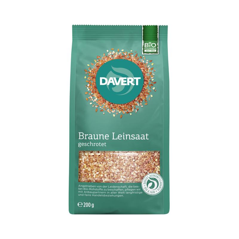 Braune Leinsaat geschrotet Davert