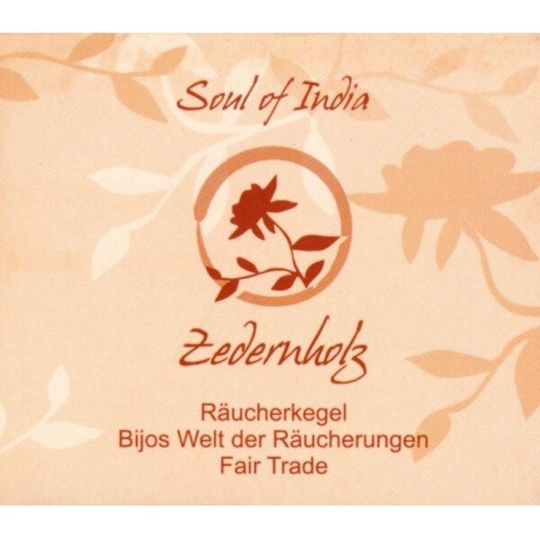 Soul of India Zedernholz Räucherkegel Bitto