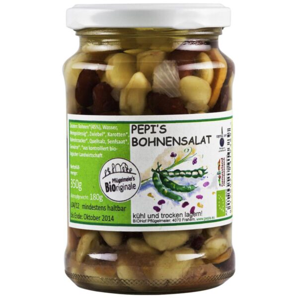 Pepis Bohnensalat Biohof Pflügelmeier