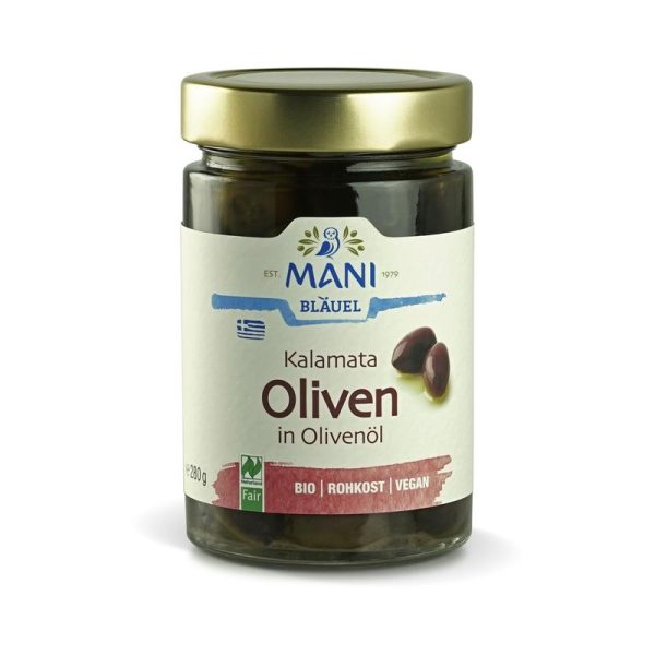 Kalamata Oliven in Olivenöl Mani