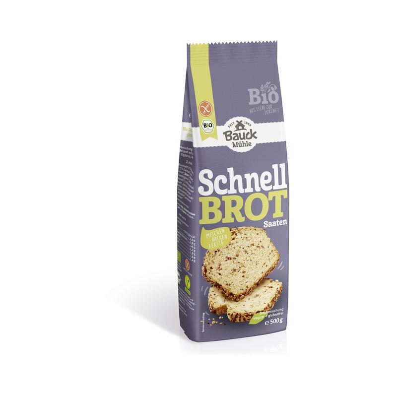 Schnellbrot mit Saaten Bauck Mühle