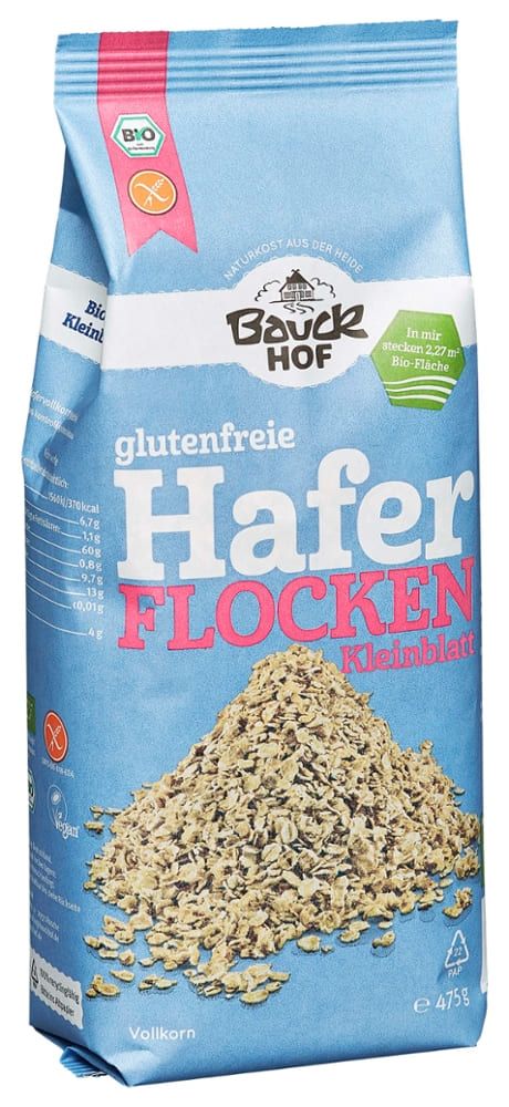 Bauckhof - glutenfreie Haferflocken Kleinblatt 6 Stück zu 475 g