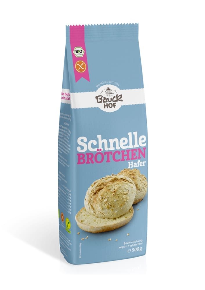 Bauckhof - Schnelle Brötchen Hafer 6 Stück zu 500 g