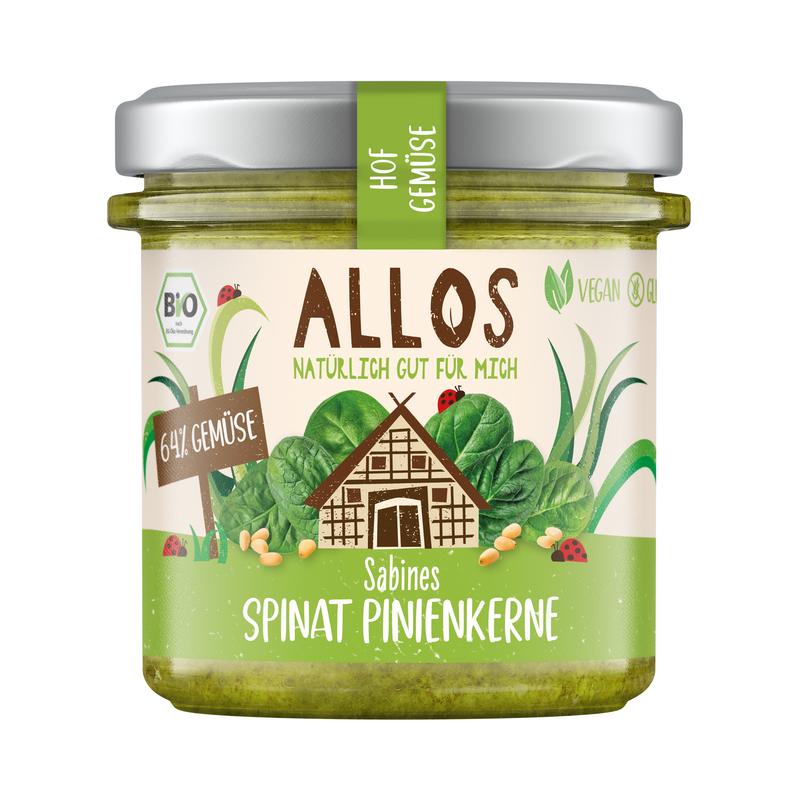 Hof-Gemüse Sabines Spinat Pinienkerne Allos