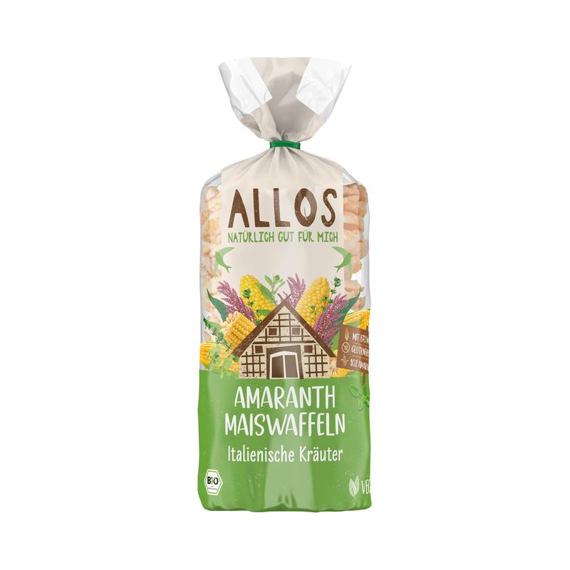 Amaranth Mais Waffeln Italienische Kräuter Allos