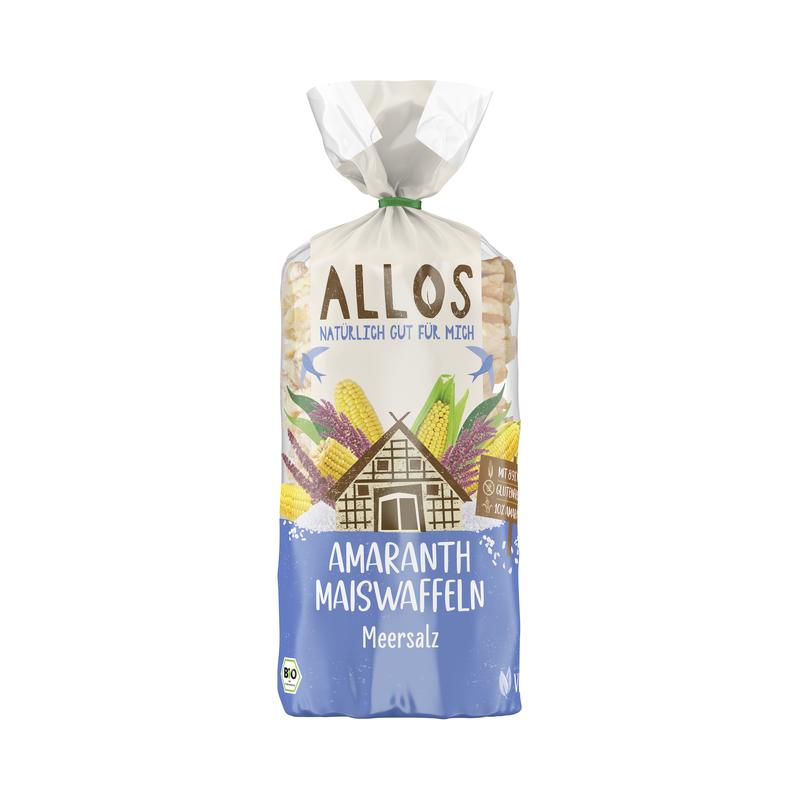Amaranth Mais Waffeln Meersalz Allos