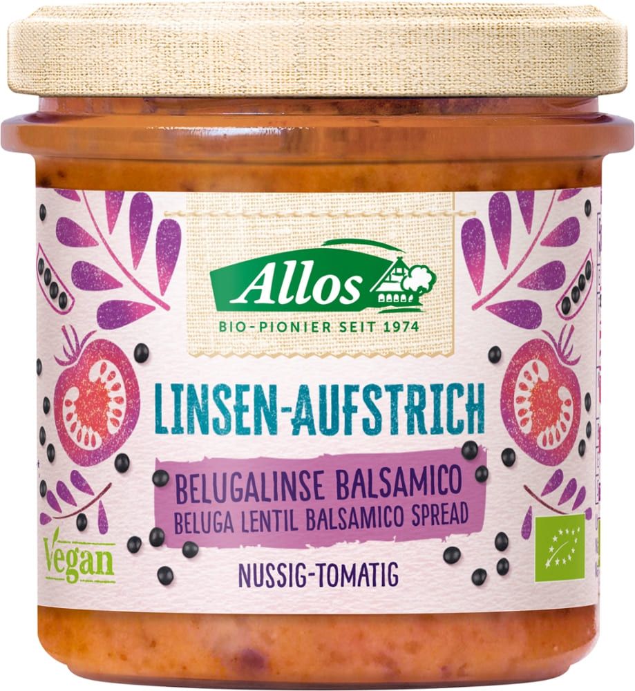 Linsen Aufstrich Belugalinse Balsamico Allos