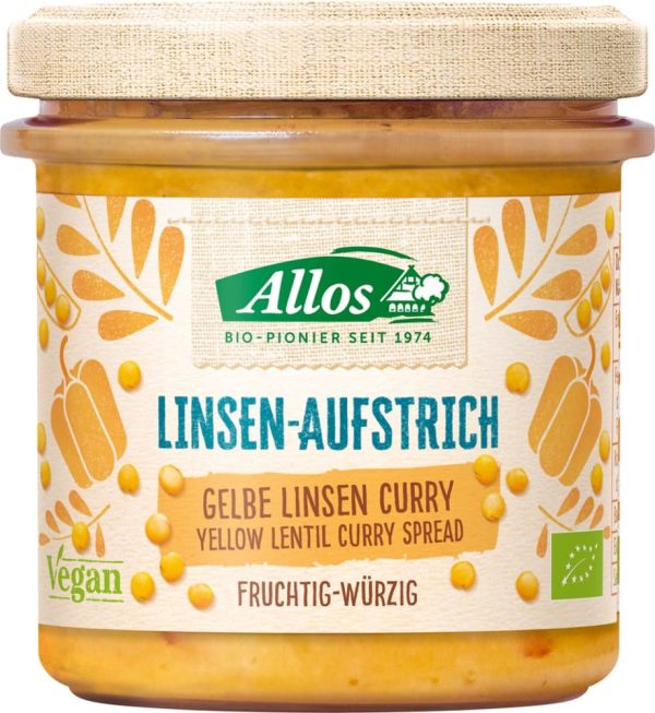 Linsen-Aufstrich Gelbe Linsen Curry Allos
