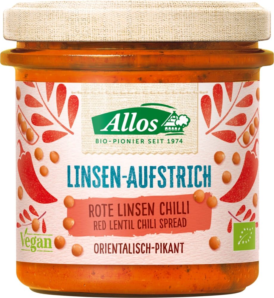 Linsen-Aufstrich Rote Linsen Chili Allos