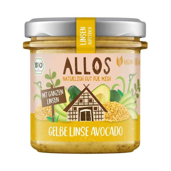 Linsen-Aufstrich Gelbe Linsen Avocado Allos