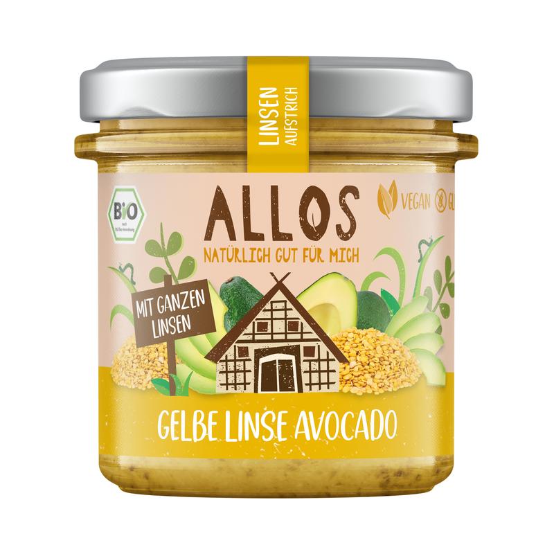 Linsen-Aufstrich Gelbe Linsen Avocado Allos