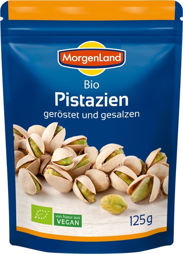 Morgenland - Bio Pistazien geröstet und gesalzen 9 Stück zu 125 g