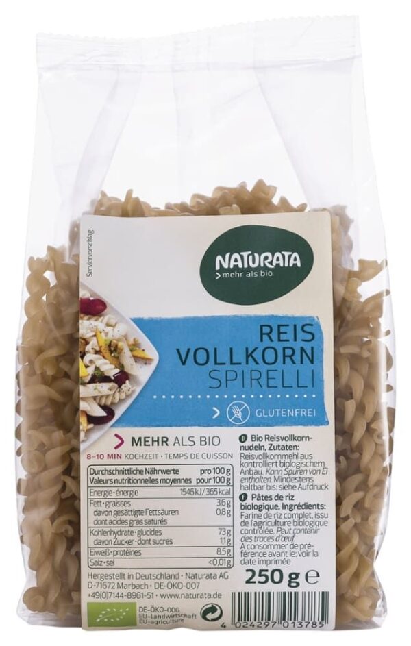 Reis Vollkorn Spirelli Naturata