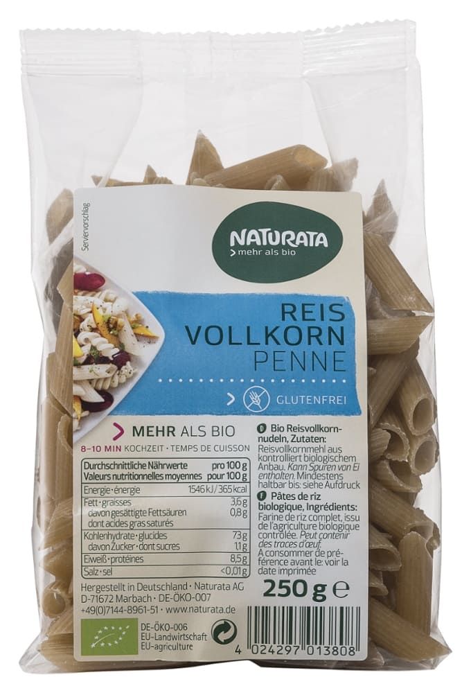 Naturata - Reis Vollkorn Penne 12 Stück zu 250 g