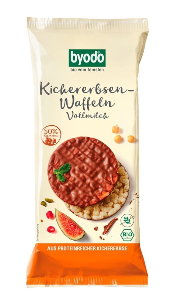 Byodo - Kichererbsen-Waffeln Vollmilch 65 g