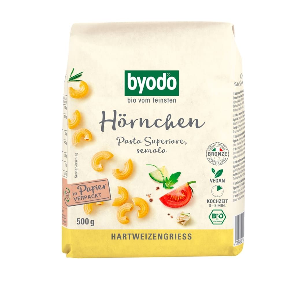 Byodo - Hörnchen Hartweizengriess 12 Stück zu 500 g