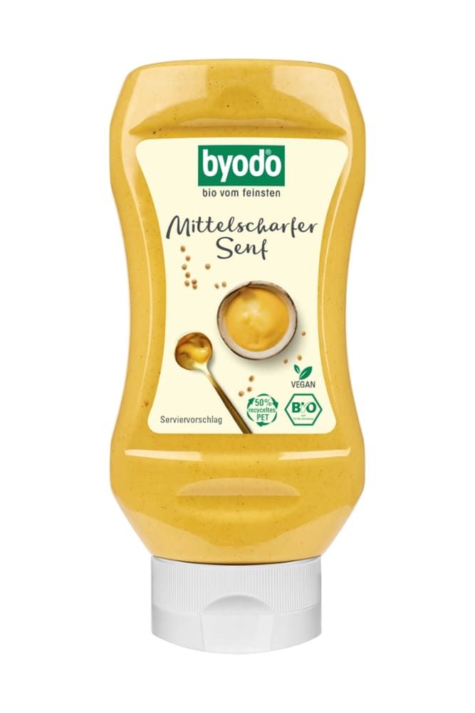 Byodo - Mittelscharfer Senf 6 Stück zu 300 ml