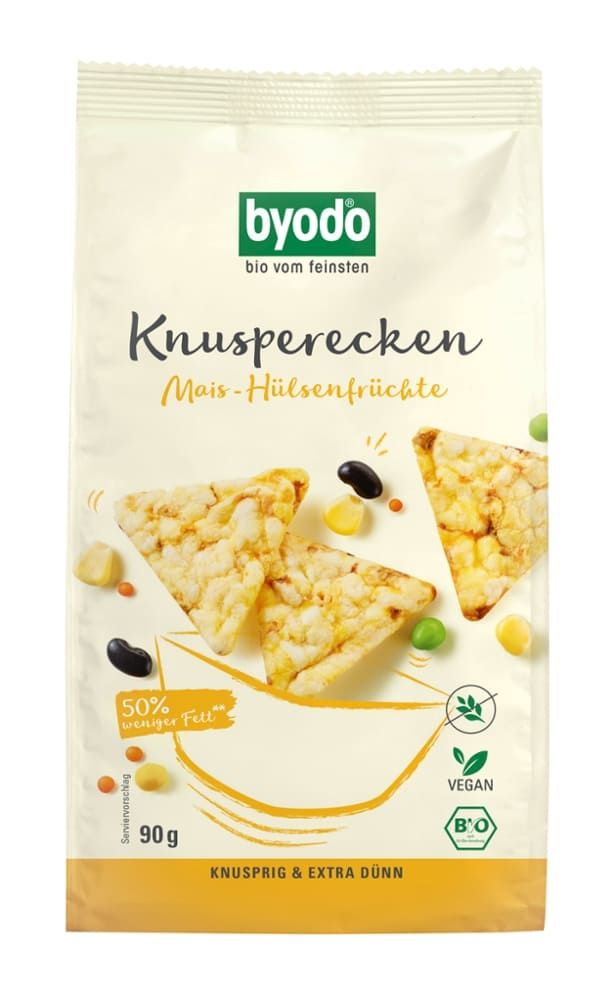 Byodo - Knusperecken Mais Hülsenfrüchte 12 Stück zu 90 g