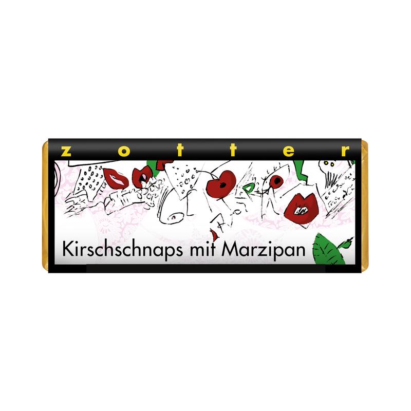 Kirschschnaps mit Marzipan Zotter Schokolade