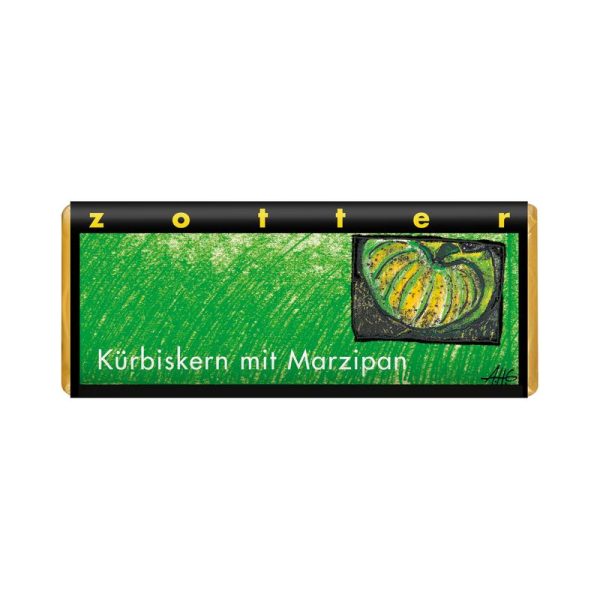 Kürbiskern mit Marzipan Zotter Schokolade