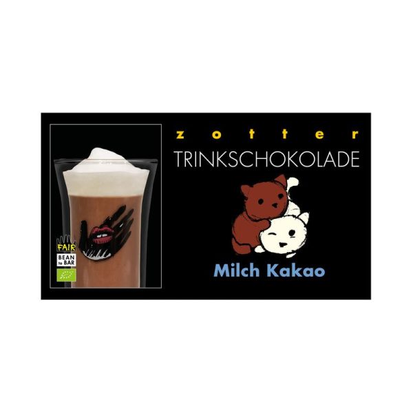 Zotter Schokolade - Trinkschokolade Milch Kakao 6 Stück zu 110 g