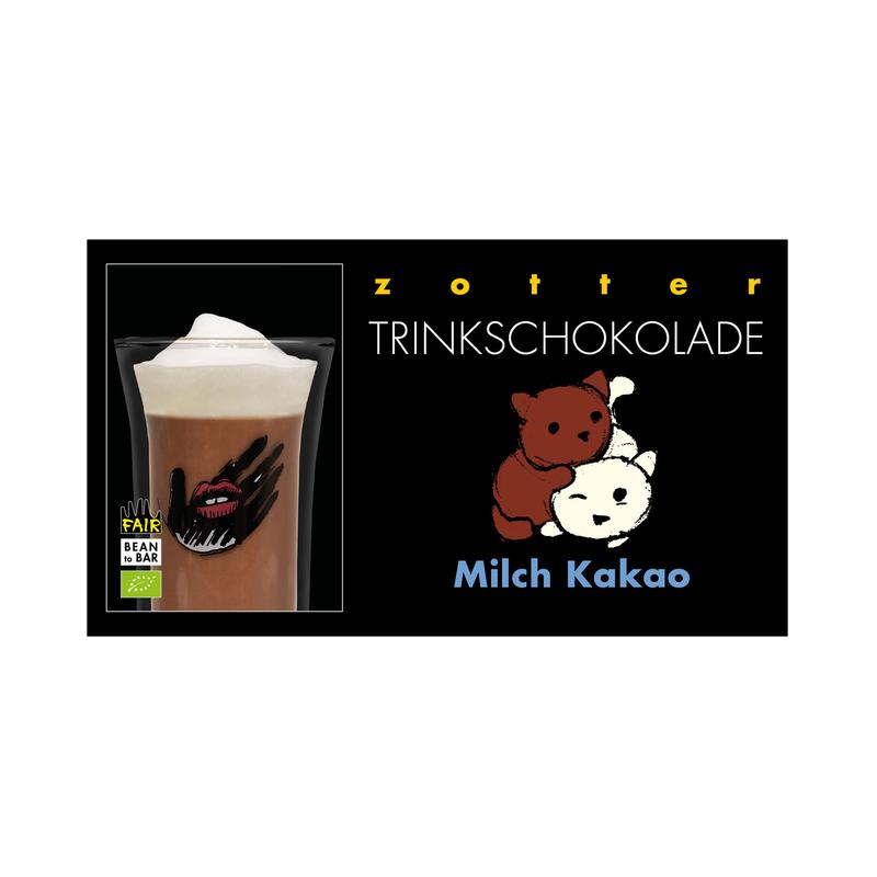 Zotter Schokolade - Trinkschokolade Milch Kakao 6 Stück zu 110 g
