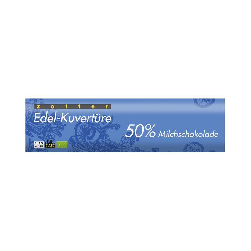Edel-Kuvertüre 50% Milchschokolade Zotter