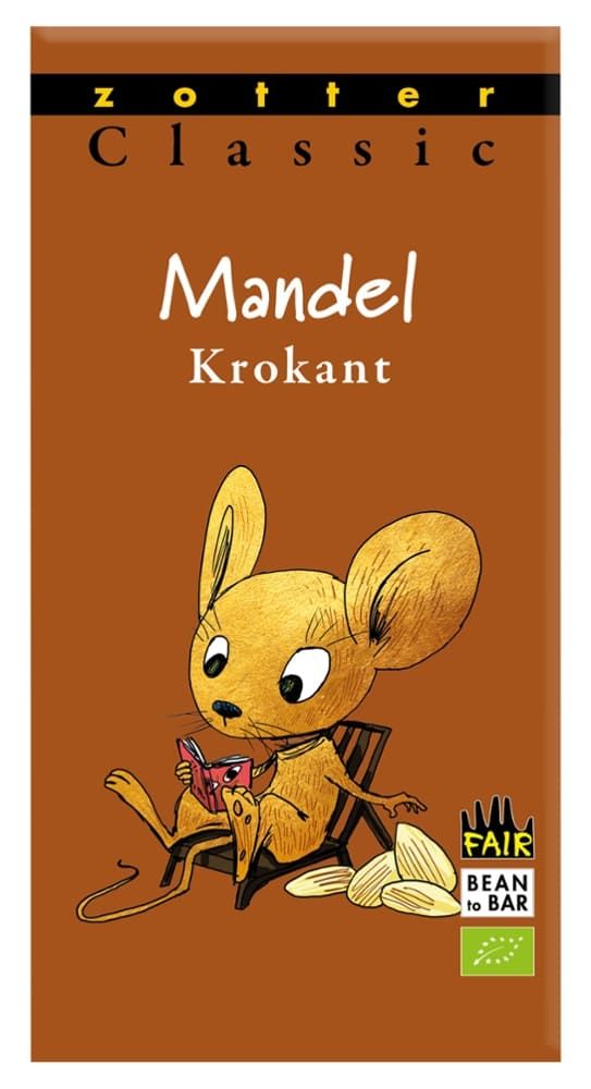 Zotter Schokolade - Classic Mandel Krokant 10 Stück zu 70 g