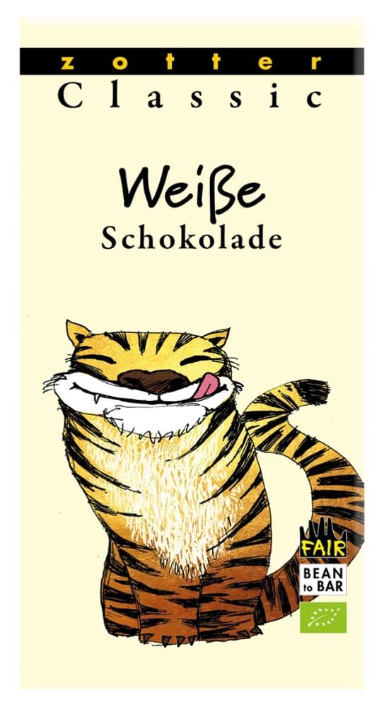 Zotter Schokolade - Classic Weiße Schokolade 10 Stück zu 70 g