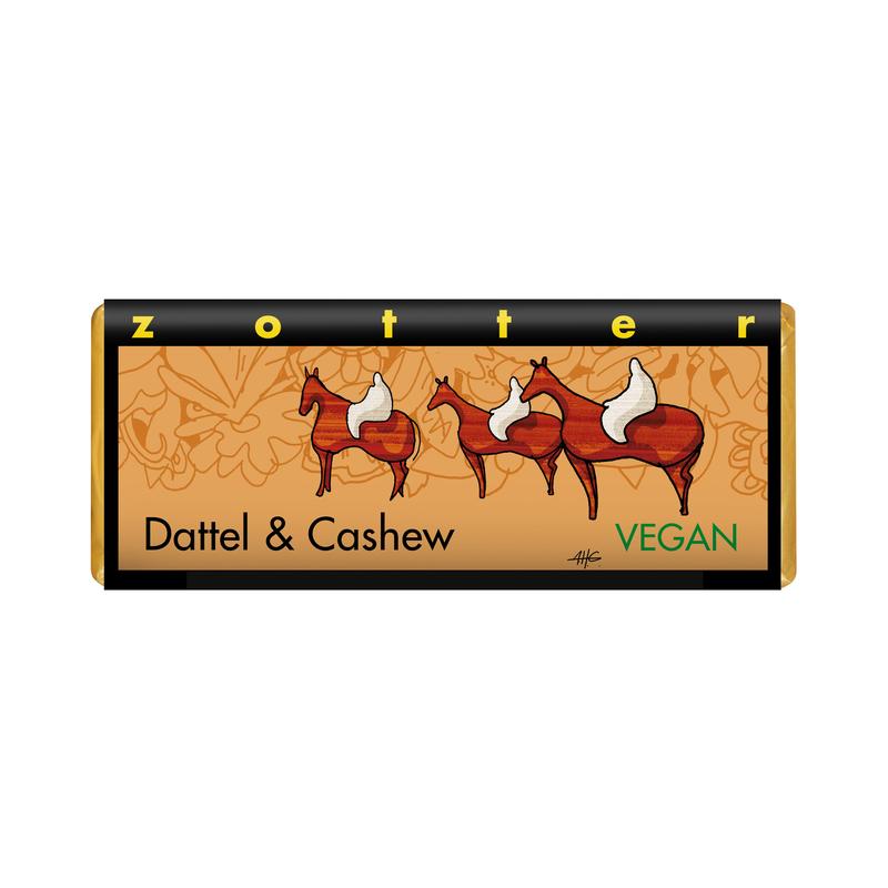 Dattel & Cashew vegan Zotter Schokolade