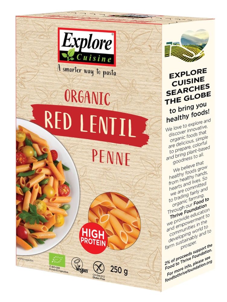 Explore - Organic Red Lentil Penne 6 Stück zu 250 g