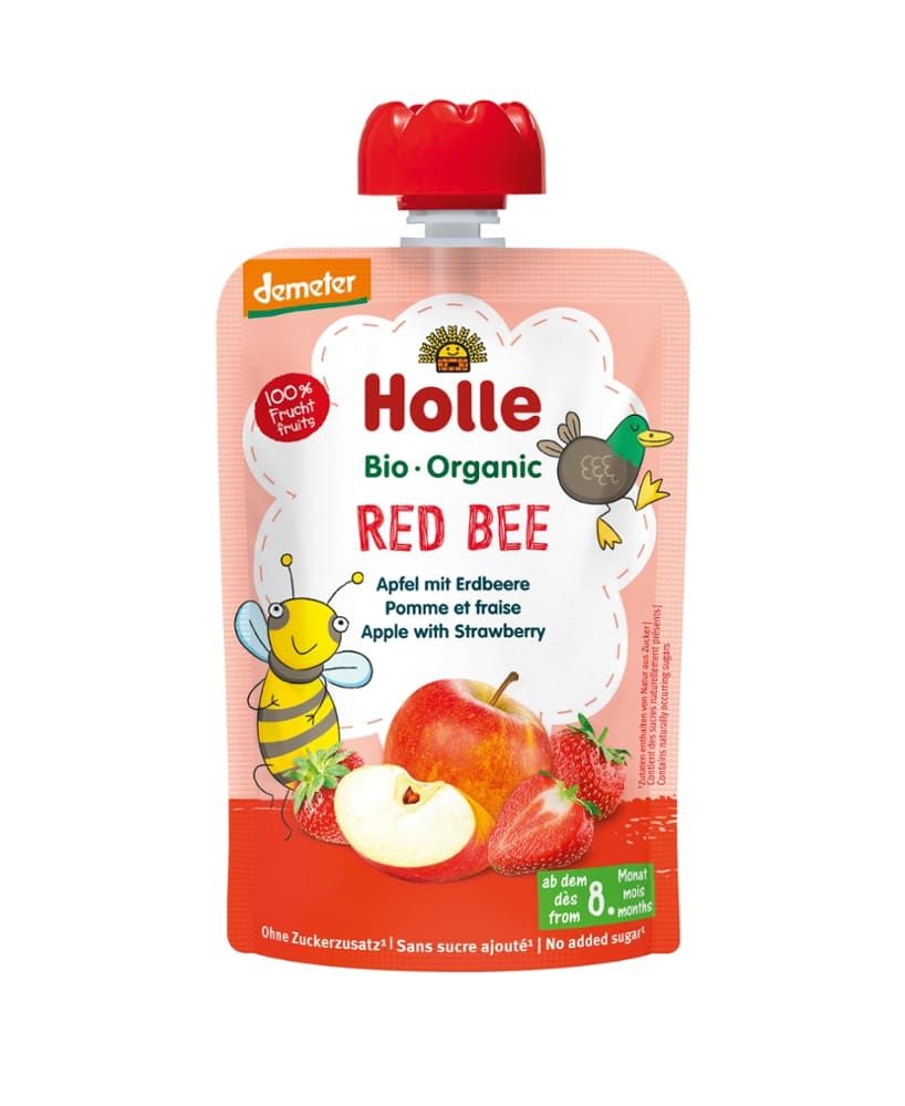 Red Bee Apfel mit Erdbeere Holle