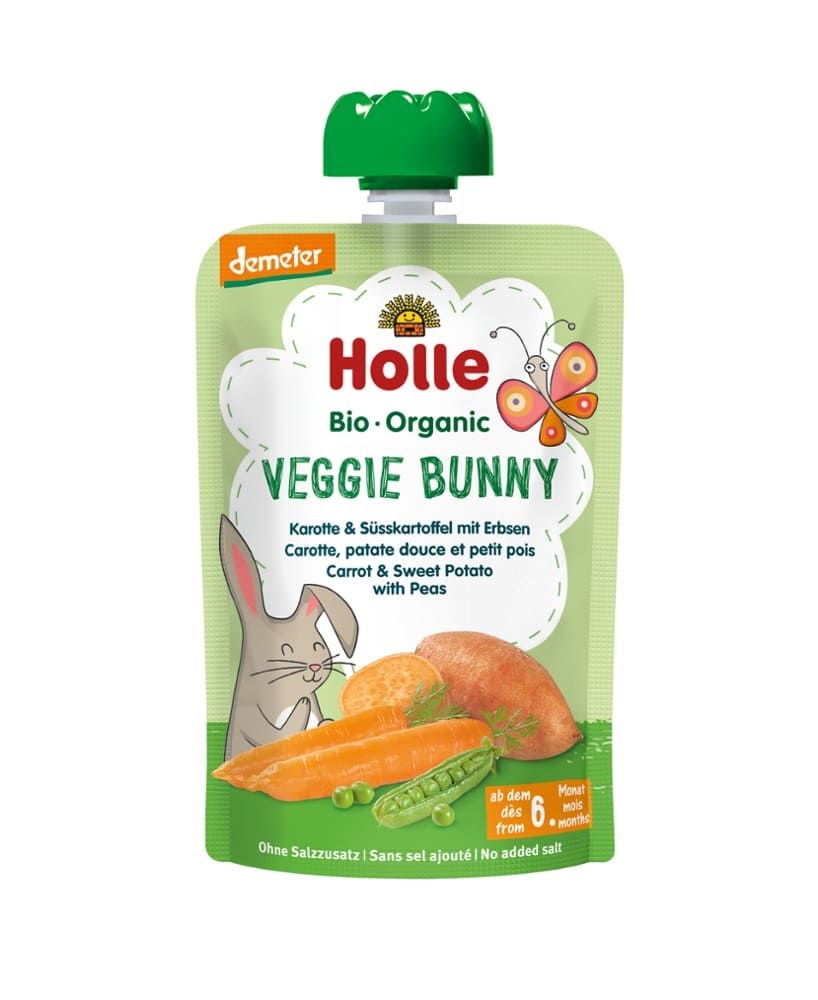Veggie Bunny Karotte & Süßkartoffel mit Erbsen Holle